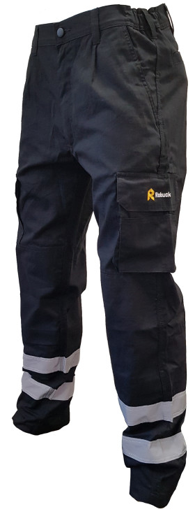 Robuck Premium Ripstop Taped Trousers in Black
