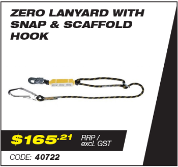 Zero Lanyard with Snap &amp;amp;amp;amp;amp;amp;amp;amp; Scaffold Hook
